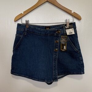 Lee Indigo Denim Skort with Button Accents